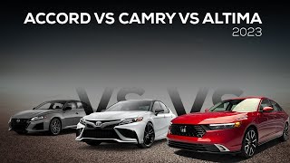 Accord vs Camry vs Altima 2023  Which one should you pick [upl. by Nivla416]