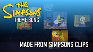 THE SIMPSONS Theme  Made from Simpsons clips [upl. by Wahkuna785]