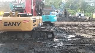 Tol Bocimi Proses pengeboran untuk tiang jembatan [upl. by Baiss367]