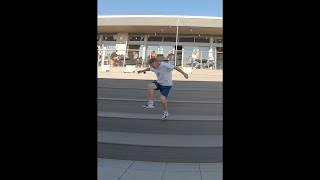 Extreme Footbag Athlete Performs INCREDIBLE Stunts on Stairs [upl. by Aracahs]