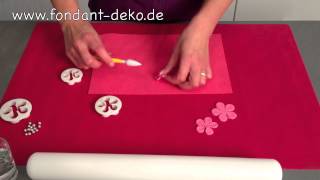 Fondant Blumen selber machen Dekoration [upl. by Aihk]