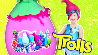 TROLLS GIANT EGG ✿ Saving Trolls with Poppy Toys Surprises Songs Parody [upl. by Tova160]