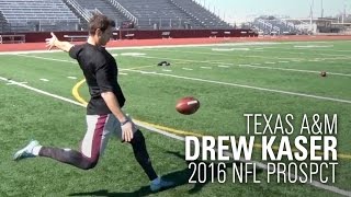 Drew Kaser  2016 NFL Drafted Punter  San Diego Chargers [upl. by Zebadiah]