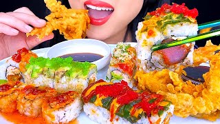 ASMR SPICY SUSHI ROLLS amp FRIED CRAB  MUKBANG  ASMR Phan [upl. by Vina266]