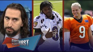 FIRST THINGS FIRST  Nick Wright reacts to Ravens vs Bengals set for Sunday at 1 PM ET [upl. by Akelahs]