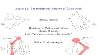 Visual Group Theory Lecture 66 The fundamental theorem of Galois theory [upl. by Anileme380]