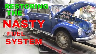 How To Fix When old gas turns to Glue VW Bug Parked 30 Years [upl. by Ynoffit379]