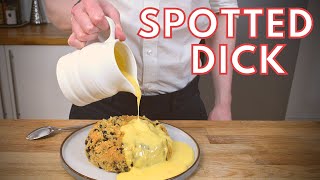 How to make a Traditional BRITISH Pudding Spotted Dick  Comforting amp Decadent English Dessert [upl. by Nnylram]