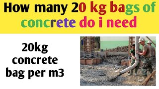 How many 20 kg bags of concrete do i need  concrete [upl. by Eserahs]