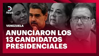 Elecciones en Venezuela Anuncian los 13 candidatos presidenciales DNEWS [upl. by Asirrak477]