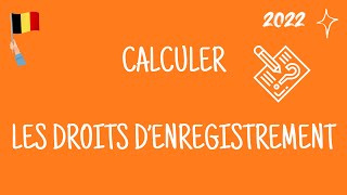 Calculer les droits denregistrement et labattement fiscal en Belgique exemple en vidéo [upl. by Stephens]