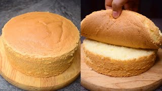 Basic Vanilla Sponge Cake l Best Sponge For Birthday Cake [upl. by Dorey]