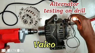 Valeo Alternator Connection and How to test on Drill Machine  PV ElectroTech [upl. by Rollecnahc90]