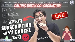 Sachin sir very ANGRY calling Batch coordinator in Live class  Physicswallah [upl. by Yrreiht882]