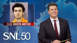 Weekend Update UnitedHealthcare CEO Shooter Arrested Trump Named TIME Person of the Year  SNL [upl. by Buddy]