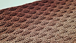 How To Crochet This EASY Stitch For Blankets and Scarfs  Almond Stitch [upl. by Hurwit]