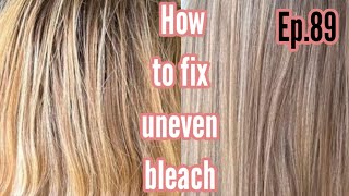 how to fix uneven bleach at home ep89 [upl. by Waynant]