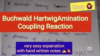 Buchwald Hartwig Amination Coupling ll Msc final syllabus ll CSIRNET [upl. by Amado]