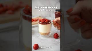 Mini CHEESECAKE en 2 minutos 🍓 postresfaciles [upl. by Spratt164]