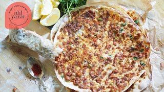 Evde Lahmacun Nasıl Yapılır   Lahmacun Tarifi  İdil Yazar  Turkish Lahmacun Recipe [upl. by Mena]