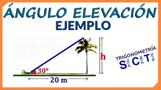 Ejemplo ángulo de elevación [upl. by Kcirrek700]