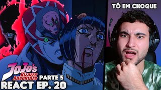 BUCCIARATI MORREU 😭 KING CRIMSON React JoJos Bizarre Adventure Parte 5 EP 20 [upl. by Rabaj]