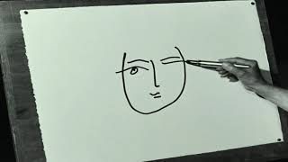 Watch Picasso Draw a Face 4K [upl. by Yung]