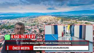 DÜZCE’DE OKULLARA YENİ TEMİZLİK PERSONELİ ALINACAK BAKAN TEKİN KONU İLE İLGİLİ AÇIKLAMALARDA BULUNDU [upl. by Grobe]