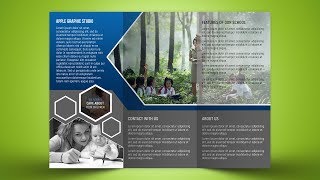 Custom Tri Fold Brochure Design  Photoshop Tutorial [upl. by Tebzil871]