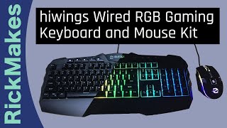 hiwings Wired RGB Gaming Keyboard and Mouse Kit [upl. by Federica]