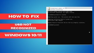 How To Fix USB Not Recognized Windows 1011 [upl. by Amitarp]