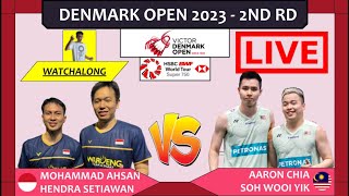 AHSANSETIAWAN 🇮🇩 vs AARONWOOI YIK 🇲🇾 LIVE Denmark Open 23 丹麦公开赛 L16  Darence Chan Watchalong [upl. by Cronin]