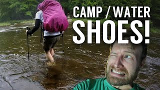 Ultralight Camp amp Water Crossing Shoes For Backpacking  Beginner Backpacking Tips [upl. by Nalyorf925]