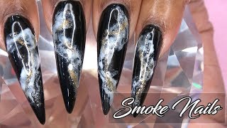 Polygel Nails Update Smoke Nails Infill and Redesign  Polygel Nail Tutorial [upl. by Ablasor325]