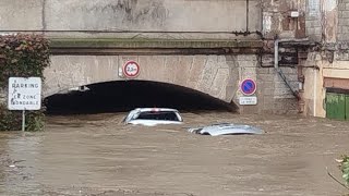 🚨 Cars Washed Away Today As Floods Hit France 🇫🇷 October 17 2024 inondations LoireAtlantique [upl. by Tamara]