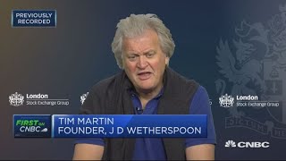 JD Wetherspoon We believe the country would be better with a nodeal Brexit  Squawk Box Europe [upl. by Asselim]