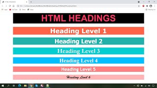 Customize HTML Headings with Fonts and Styles  HTML Headings  Inline CSS  HTML Style Attribute [upl. by Efren]