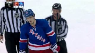 Chris Kreider takes out Scottie Upshall  11102013 HD [upl. by Elleirda879]