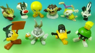 2020 McDONALDS LOONEY TUNES Full set of 10 HAPPY MEAL COLLECTIBLE MINI FIGURES VIDEO REVIEW [upl. by Comptom]