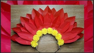 EASY HEADDRESS TUTORIAL VIDEO HOW TO MAKE EASY FLORAL HEADDRESS FOR FESTIVAL [upl. by Eupheemia]