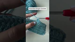 Crochet Stitches Tutorial Extended Single Crochet [upl. by Leslie891]