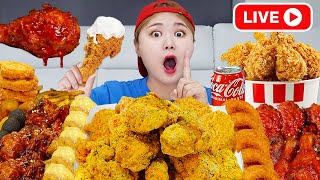 LIVE Mukbang Spicy Fried Chicken 하이유의 양념치킨 먹방 모음 Fire Spicy Noodle TTeokbokki  HIU 하이유 [upl. by Old]