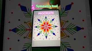 SO HANDY Use the Radial Symmetry tool in Procreate  snowflake ❄️ illustration art shorts [upl. by Ydnac]