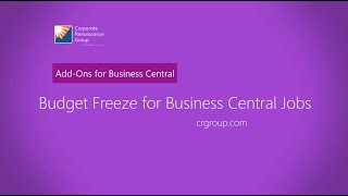 Budget Freeze for Business Central Jobs [upl. by Ahasuerus995]