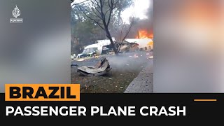 Plane with 62 on board crashes in Brazil  AJ Shorts [upl. by Apple548]