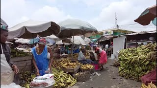 AFRICA MARKET GHANA ACCRA AGBOGBLOSHIE TO MAKOLA [upl. by Konstantin816]