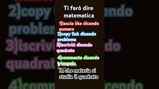 shorts ti farò dire matematica [upl. by Anhpad]