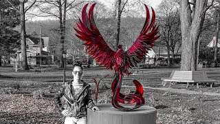 Phoenix Rising  Masterpiece Metal Sculpture  Welding Creatures Barbie The Welder  How To Weld Art [upl. by Basham]