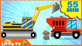 JCB Excavator  Digger Cartoons  Bulldozer  Dump Truck for Kids  Children Videos [upl. by Noloc740]