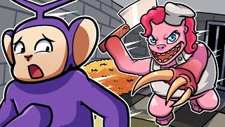 ESCAPE FROM PONY FACTORY  Tinky Winky plays Roblox RUN FROM THE PONY FACTORY [upl. by Threlkeld]